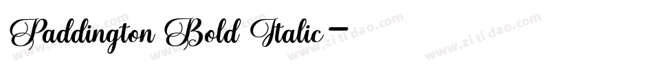 Paddington Bold Italic字体转换